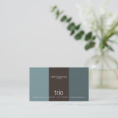 Trio-Kadett-Blau u. Brown Visitenkarte (Stehend Vorderseite)