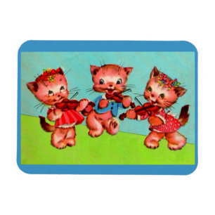 Trio kitten magnet