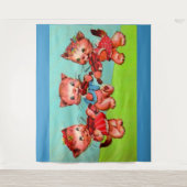 Trio kitten wandteppich (Vorderseite)