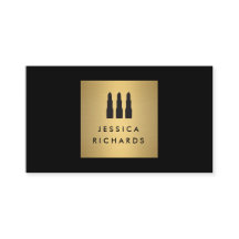 Trio-Logo für Schwarz/Gold-Lipstick für Makeup-Kün