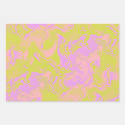 Trio mit Marmorummantelpapier Geschenkpapier Set (Vorderseite)