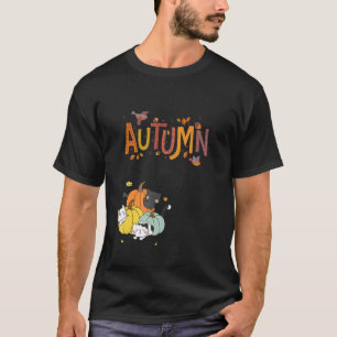 Trio Niedlich Pumpkin Katzen Hallo Herbst Herbst T-Shirt