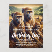 Trio of Affen Frolcking Postkarte (Vorderseite)