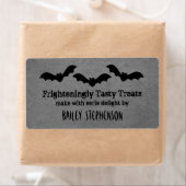 Trio of Bats Halloween Baking Labels, grau (Insitu)