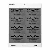 Trio of Bats Halloween Baking Labels, grau (Vorne)