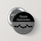 Trio of Bats Halloween Button, grau Button (Vorne & Hinten)