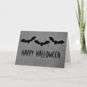 Trio of Bats Halloween Grußkarte, grau Karte
