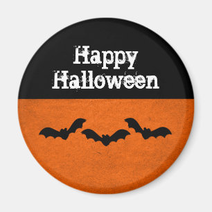 Trio of Bats Halloween Magnet, Orange Magnet