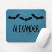 Trio of Bats Halloween Mousepad, Dunkelblau Mousepad (Mit Mouse)