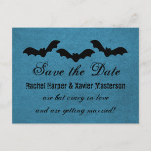 Trio of Bats Halloween Save the Date Postkarte