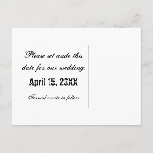 Trio of Bats Halloween Save the Date Postkarte (Rückseite)