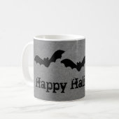 Trio of Bats Halloween Tasse, grau Kaffeetasse (Vorderseite Links)