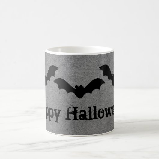 Trio of Bats Halloween Tasse, grau Kaffeetasse (Mittel)