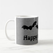 Trio of Bats Halloween Tasse, grau Kaffeetasse (Links)