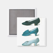 Trio of Blue Shoes Magnet (Vorderseite/Rückseite)
