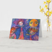Trio of Fairies Greeting Card Karte (Gelbe Blume)
