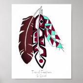 Trio of Feathers Original Art Poster (Vorne)