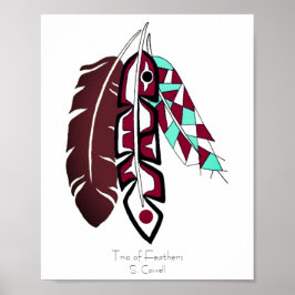 Trio of Feathers Original Art Poster
