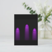 Trio of Ghosts (Fuschia) Postkarte (Stehend Vorderseite)
