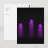 Trio of Ghosts (Fuschia) Postkarte (Vorne/Hinten)