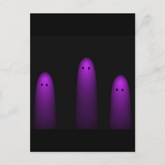 Trio of Ghosts (Fuschia) Postkarte (Vorderseite)