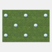 Trio of Golf Ball Designs für Golfer Geschenkpapier Set (Vorderseite)