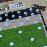 Trio of Golf Ball Designs für Golfer Geschenkpapier Set<br><div class="desc">Bälle! Viele Golfbälle,  einige auf grünem Gras,  einige saßen auf einem Tee und andere stecken in einem Sand. Perfekt für den Golffan!</div>
