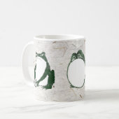 Trio of Grumpy Japanese Frogs Toads 19. Jahrhunder Kaffeetasse (Vorderseite Links)