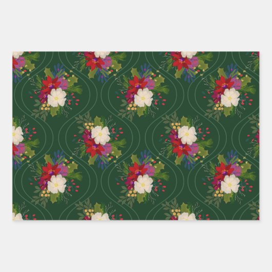 Trio of Holiday Bouquet Geschenkpackung Geschenkpapier Set (Vorderseite 2)