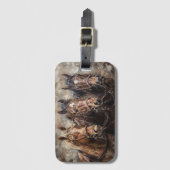 Trio of Horses Painting Luggage Tag Gepäckanhänger (Vorderseite Vertikal)