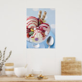 Trio of Ice Cream and Sweet Sundae Poster (Küche)
