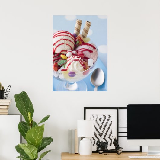 Trio of Ice Cream and Sweet Sundae Poster (Heimbüro)