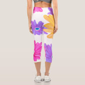Trio of Joy: Bright Floral  Capri Leggings (Rückseite)