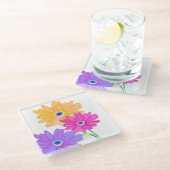 Trio of Joy: Bright Floral  Glasuntersetzer (Schrägansicht)