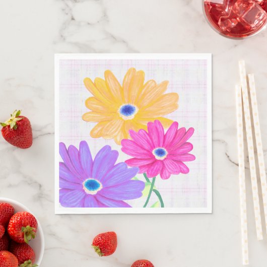 Trio of Joy: Bright Floral  Serviette (Beispiel)