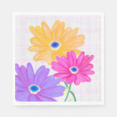 Trio of Joy: Bright Floral  Serviette (Vorderseite)