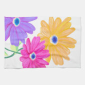 Trio of Joy: Helle Blume Geschirrtuch (Horizontal)