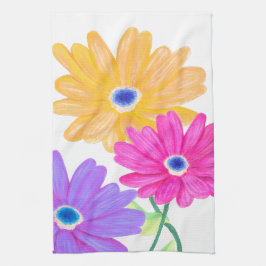 Trio of Joy: Helle Blume Geschirrtuch