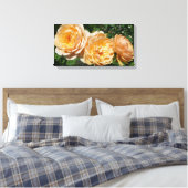 Trio of Peach Rose Floral Leinwanddruck (Insitu (Schlafzimmer))