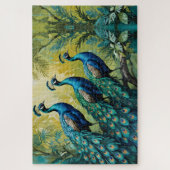 Trio of Peacocks im Urwald Puzzle (Vertikal)
