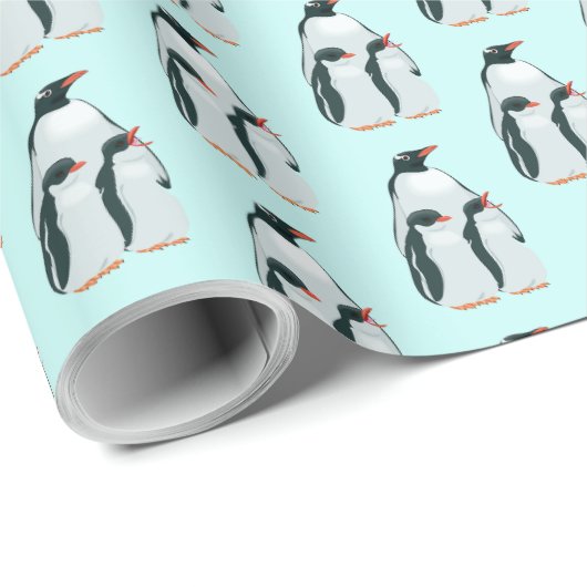 Trio of Pinguins Geschenkpapier (Rolleneckpunkt)