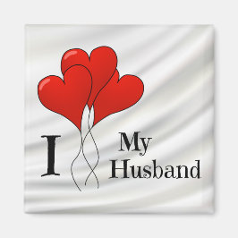 Trio of Red Heart Balloons I Liebe Mein Mann Magnet