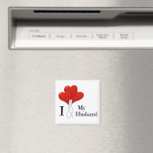 Trio of Red Heart Balloons I Liebe Mein Mann Magnet (In Situ (Geschirrspüler))