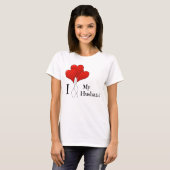 Trio of Red Heart Balloons I Liebe Mein Mann T-Shirt (Vorne ganz)