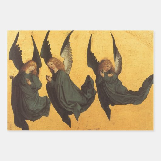 Trio of Renaissance Angels by Master of Housebook Geschenkpapier Set (Vorderseite 3)