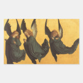 Trio of Renaissance Angels by Master of Housebook Rechteckiger Aufkleber (Vorderseite)