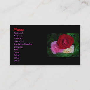 Trio of Rose Business Cards Visitenkarte