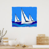 Trio of Sailboats Poster (Küche)