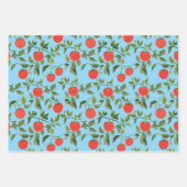 Trio of Tomato Plant Pattern Wrapping Paper Sheets Geschenkpapier Set (Vorderseite 3)
