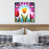 Trio of Tulips: Ein Ausbruch der Springtime-Schönh Leinwanddruck (Insitu (Schlafzimmer))